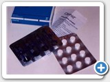 Clomid box and pills